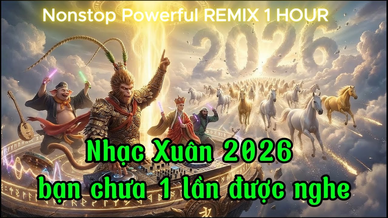 NHẠC XUÂN BÍNH NGỌ 2026  Powerful Remix Nonstop 1 Hour | Nhạc cafe | Nhạc Gym