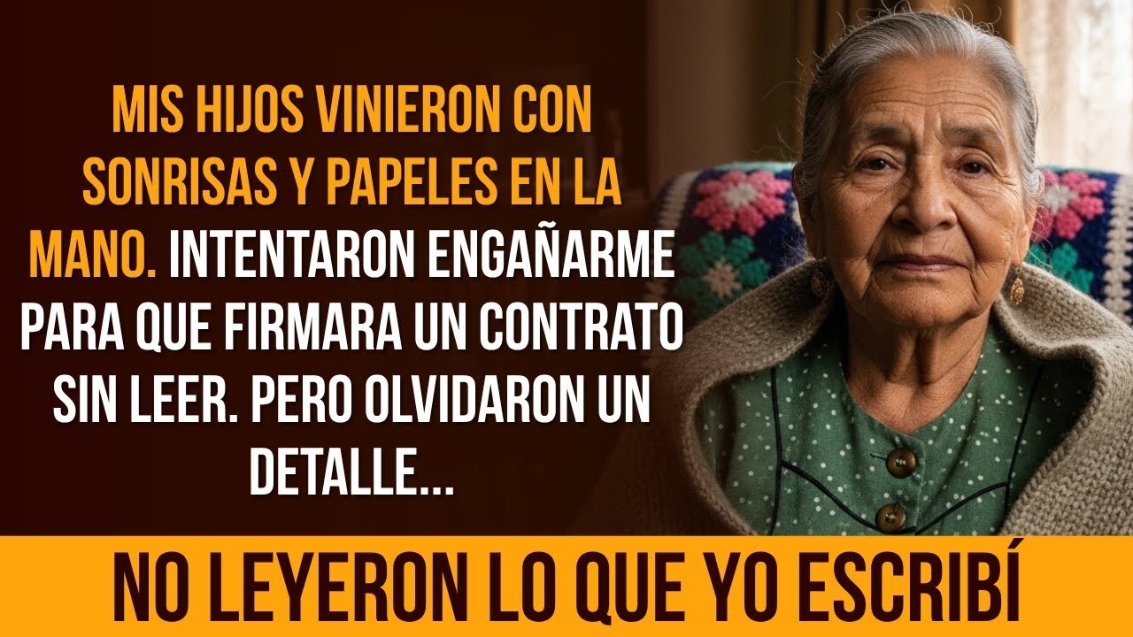 MIS HIJOS intentaron ENGAÑARME para que FIRMARA un contrato    PERO NO LEYERON lo que YO ESCRIBÍ