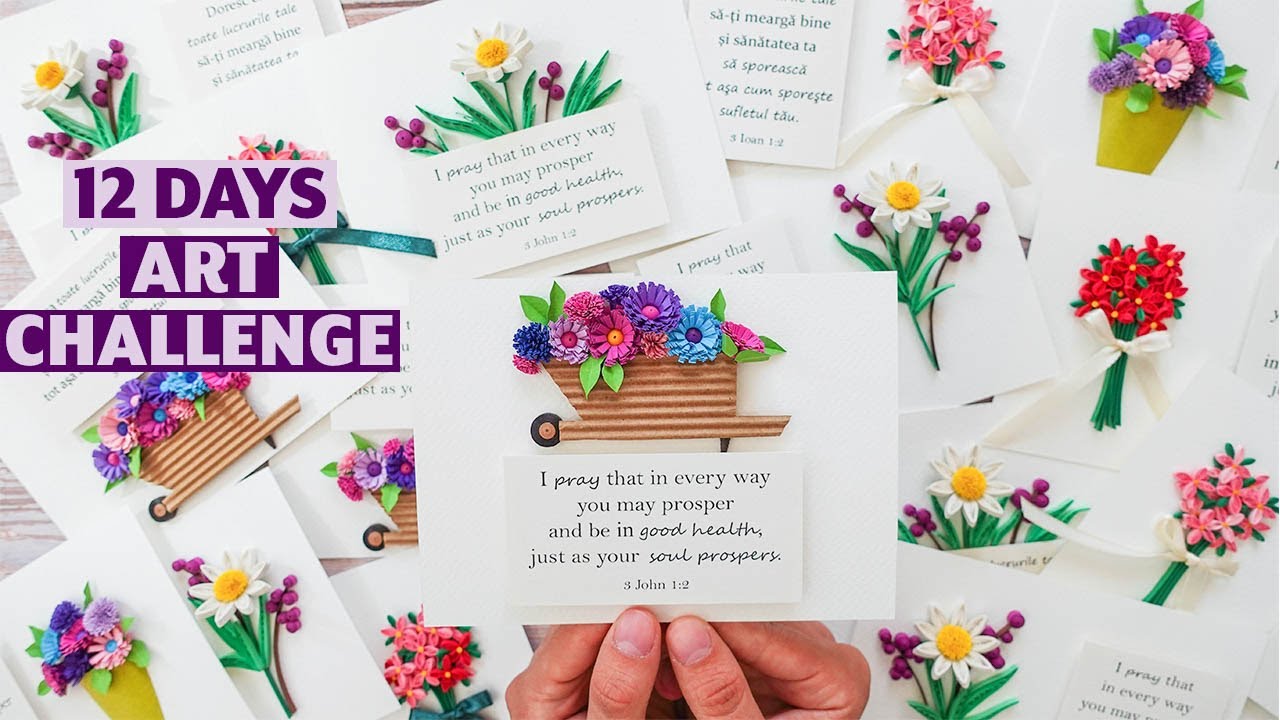 Работа над большим заказом по квиллингу из бумаги – Задание для начинающих – Весенние открытки, ц...