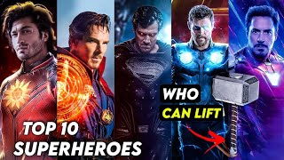 Top 10 Superheroes Who Can Lift Thor's Hammer | Worthy superheroes who can lift mjolnir | In Hindi