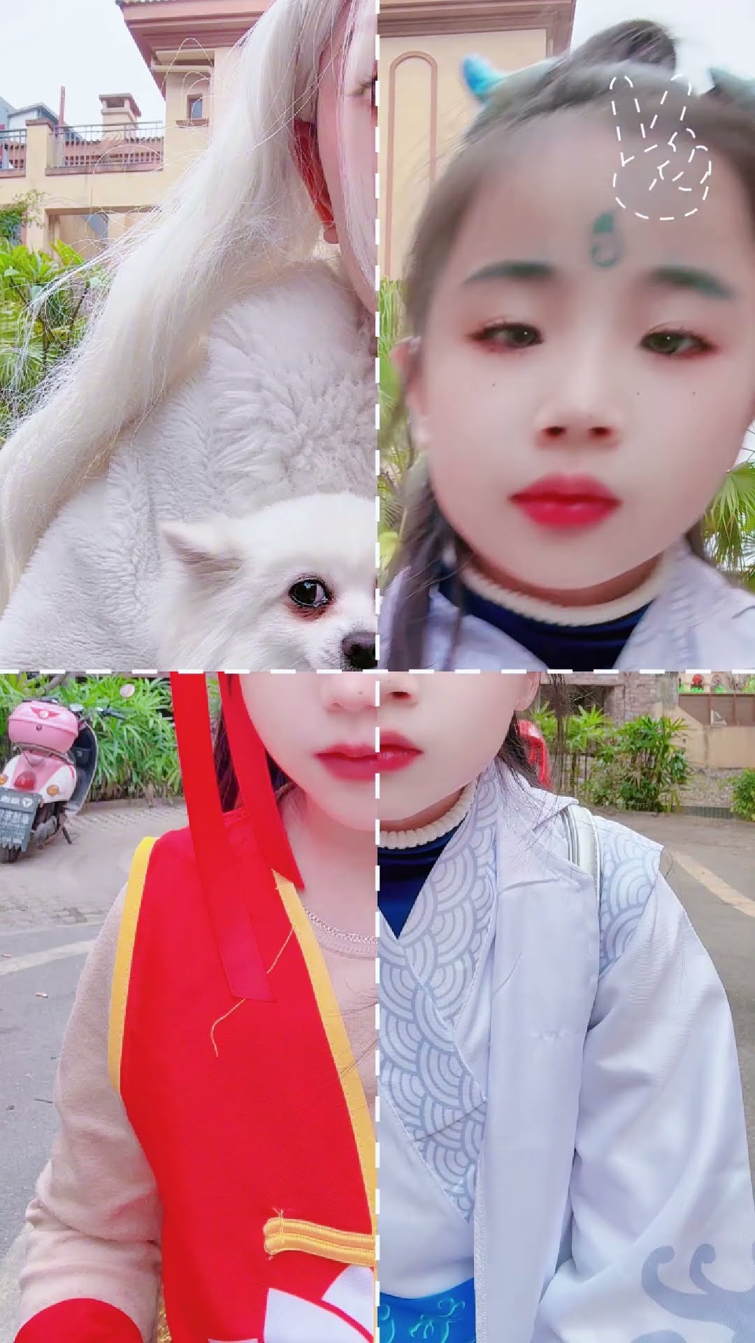 小丑和狗狗拍合照了。#小丑 #天使 #超人不会飞 #shorts