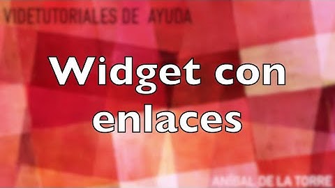 Wordpress: widget con enlaces