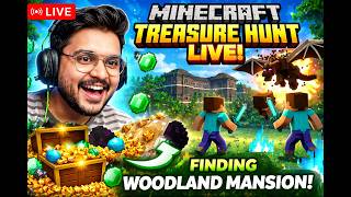 Minecraft Treasure Hunt LIVE 🔥 | Finding Woodland Mansion ?  #minecraft #livestream #minecraftshorts