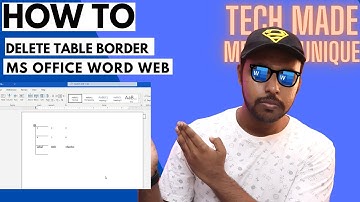 how to delete table border in ms office word web