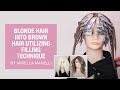 Blonde Hair Into Brown Hair Utilizing Filling Technique | Kenra Color