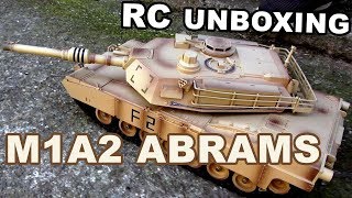 M1A2 Abrams 1/24 scale tank - unboxing and test drive