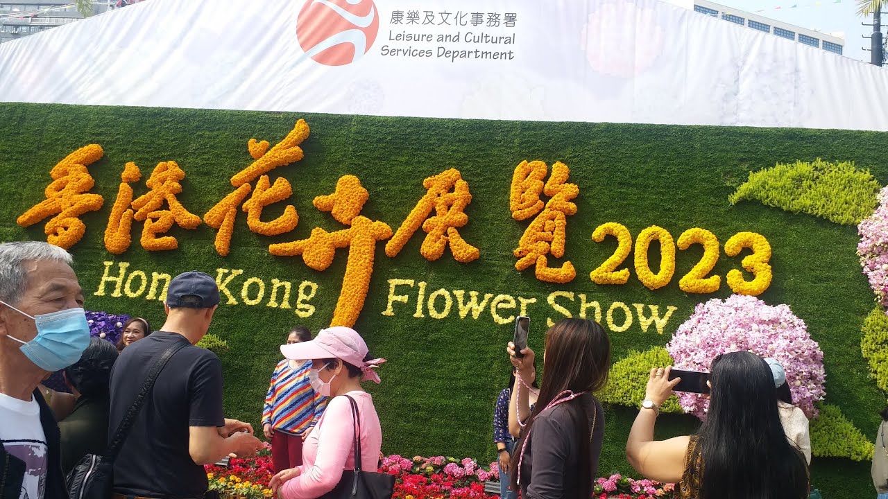 Hong kong flower festival 2023 in Causeway Bay Hong kong part 1 YouTube