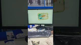 X ray baggage scanner with AI recognition system software in English