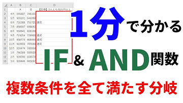 【Excel1分講座】IF関数とAND関数を使って、複数の条件を全て満たすかによって処理を分岐する方法