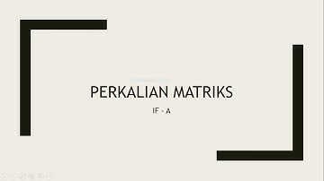 Strategi Algoritma - Perkalian Matriks Pada Algoritma Divide and Conquer