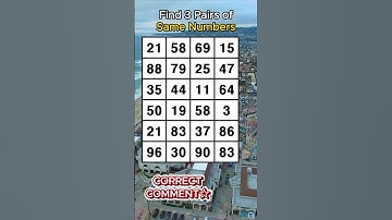 Find 3 pairs of identical numbers.CAN YOU FIND THEM ALL?/Dementia Prevention Quizzes/Tests.No.650