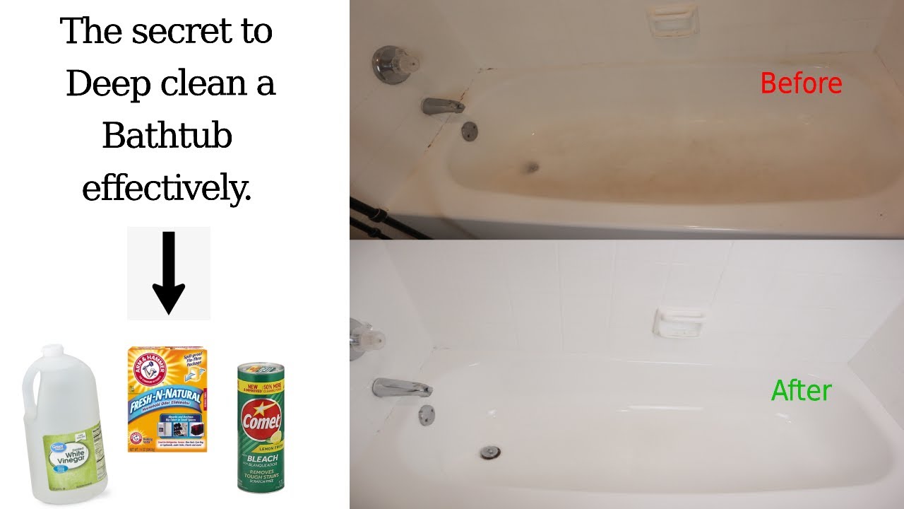 Bathtub Deep Cleaning With 5 S, Clean Bathtub With Bleach Or Vinegar