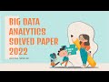RTU BDA Solved paper 2022 in Hindi ( PART A ) | RTU SOLVED PAPER Explained
