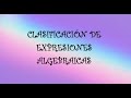 SEMANA 05 - II BIM - CLASIFICACIÓN DE EXPRESIONES ALGEBRAICAS