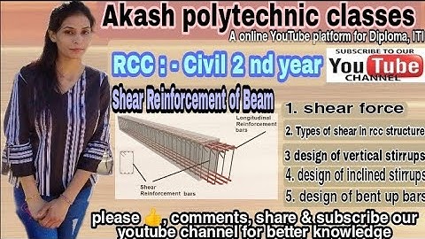Lect-09 Shear reinforcement of beam(RCC) by varsha chaudhary (civil 4th semester/2nd year)