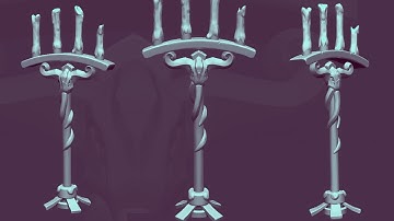 Creating 3D Game Props in Zbrush - Lovecraftian Chandelier