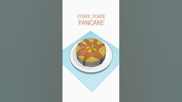 [1DAY_1CAD] PANCAKE #shorts #tinkercad #project