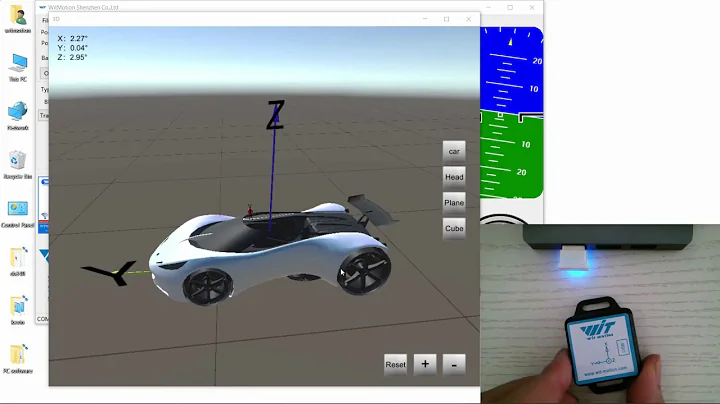 WT901BLECL PC Connection Instructions Video with old software (included adapter connection)
