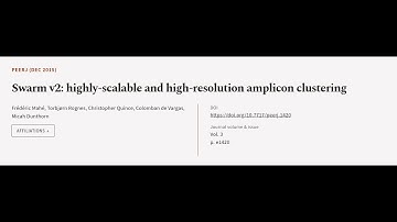 Swarm v2: highly-scalable and high-resolution amplicon clustering | RTCL.TV