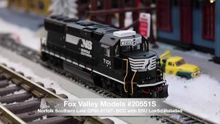 Fox Valley Models Norfolk Southern Late GP60 DCC with ESU LokSound Installed