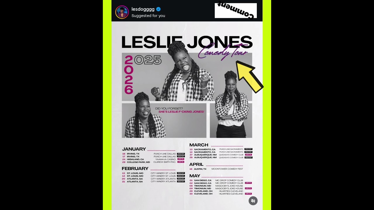 ☎️ 2026 Comedy Show Leslie Jones Tour Schedule: Celebrity News Tea