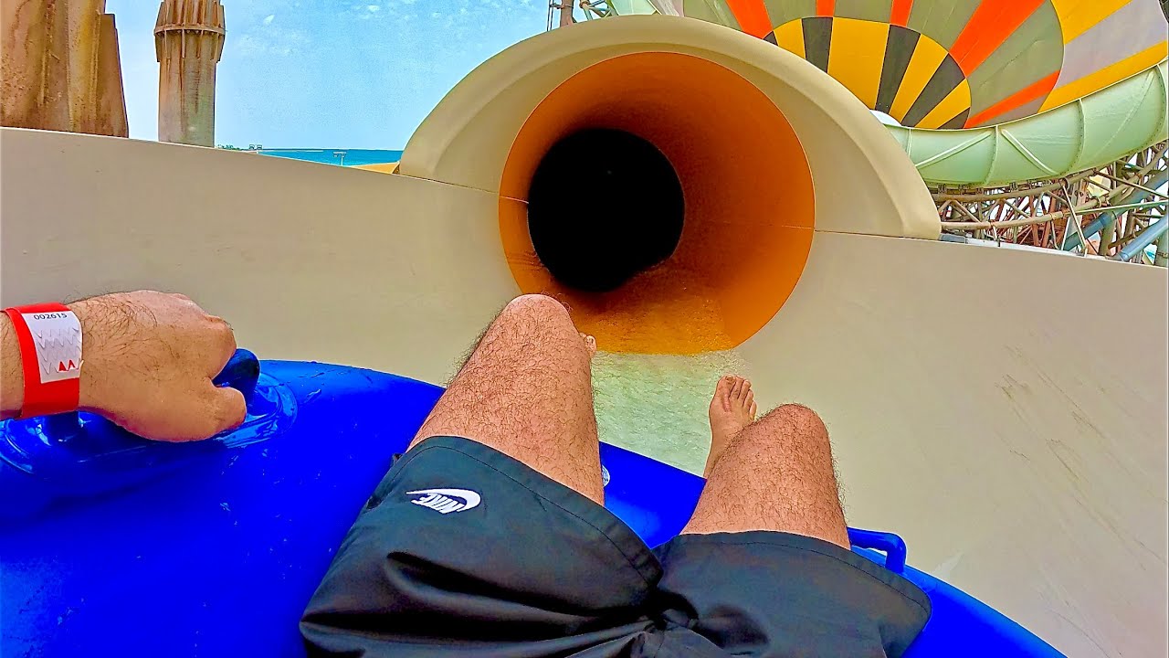Funnel Raft Raft Ride into a Musical Funnel at Meryal Waterpark #qatar - YouTube