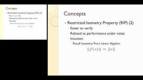 SURE 2012: Compressive Sensing
