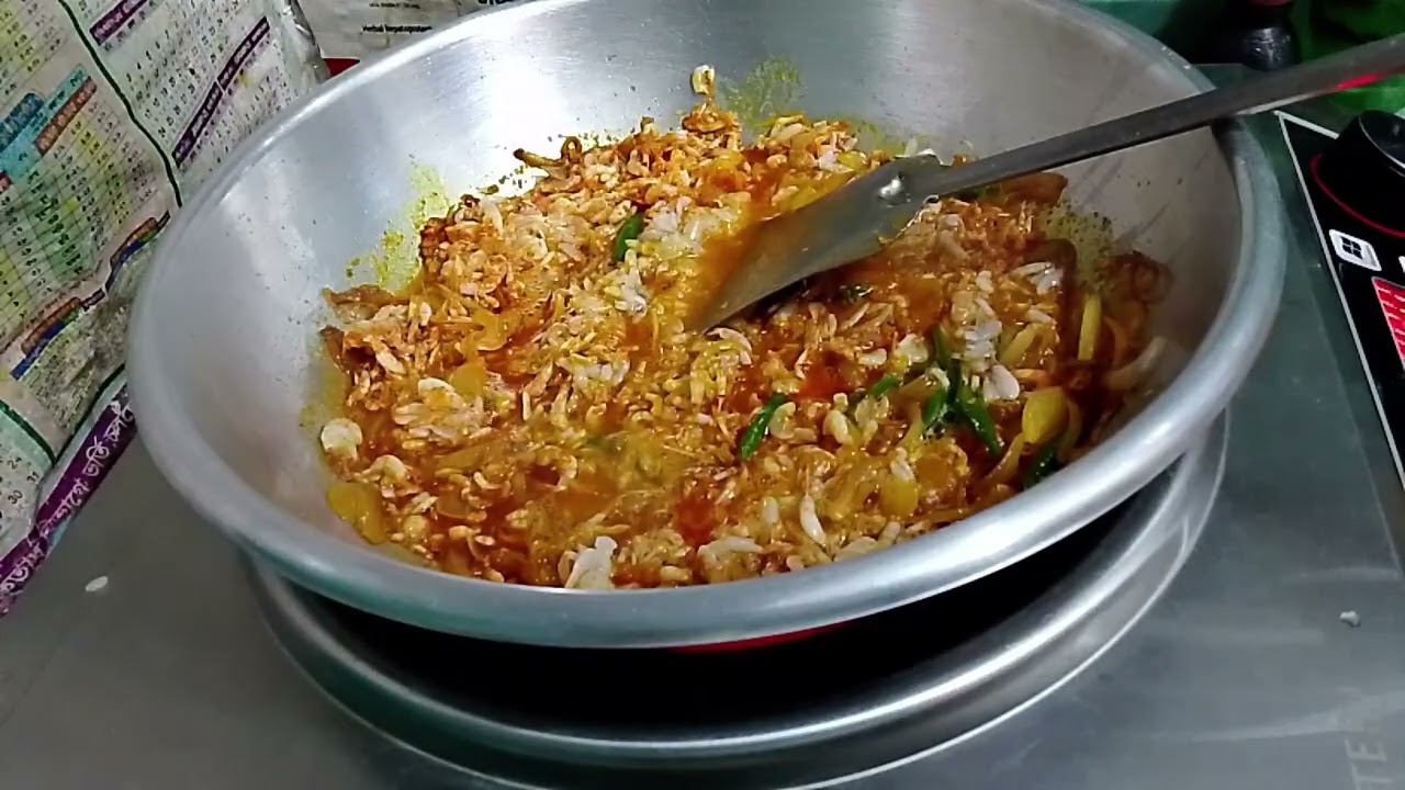নদীর ছোট ছোট চিংড়ি মাছ রান্না করা হচ্ছে ।  My favourite choice river small fish . 🦐