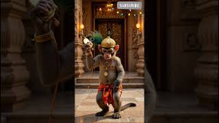 Little Krishna In Monkey Avatar