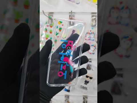 Силиконовый чехол Игра в кальмара 3 прозрачный для Samsung Galaxy A32 / Самсунг А32