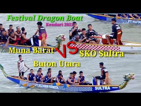 SKO Sultra vs Muna Barat vs Buton Utara || Festival Dragon boat/Perahu Naga Kendari Beach Sultra