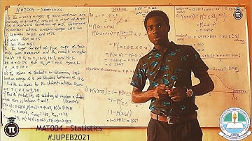 JUPEB 2021 Mathematics Prep - Statistics (MAT004) 2020 Past Question Solved || IJMB2021 || Diploma.