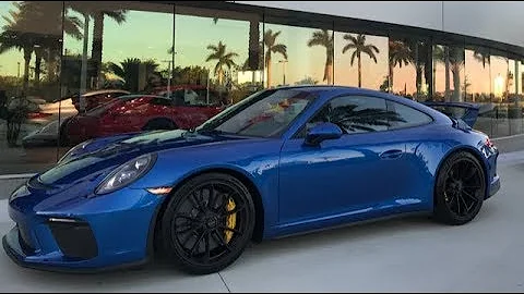 2018 991.2 Sapphire Blue Porsche 911 GT3 500 hp @ Porsche West Broward