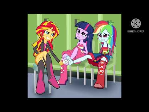 MLP EG: Twilght Sparkle & Rainbow Dash And Their Feet Getting Tickled By Sunset Shimmer!