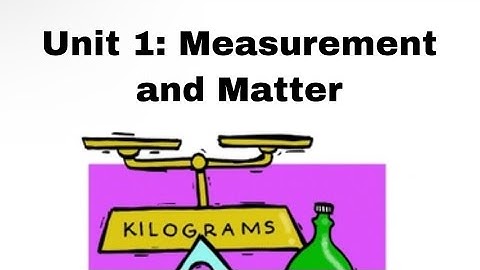 Honors Chemistry Unit 1: Measurements and Matter