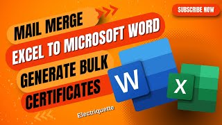 Mail Merge: Generate Bulk Certificates