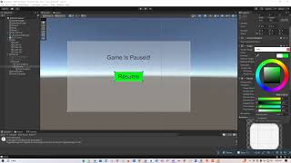 What is Game Pause UI Panel in Unity