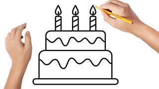 Como desenhar um bolo de aniversário #2 🎂 screenshot 2