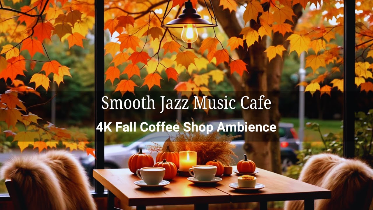 Fall Coffee Shop Ambience, Smooth Jazz Music for Working, Cozy Autumn ...