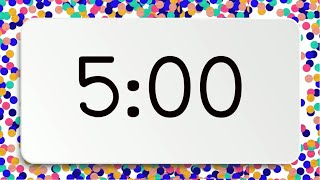 5 MINUTE COUNTDOWN TIMER with Confetti Fireworks! 🎉 | Five Minute Timer with Count Down ⏲️