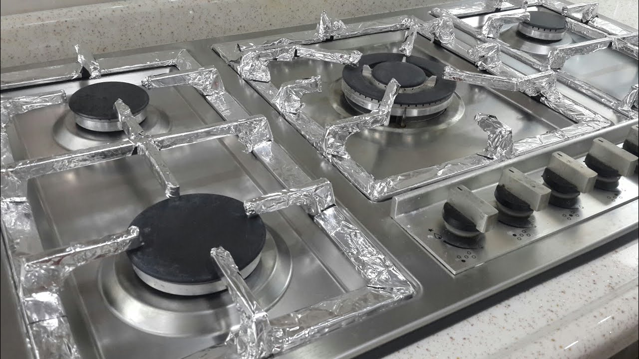 تنظيف الطباخ وتغليف شبكة الطباخ بورق الالمنيوم والحفاظ على نظافته #ترتيب_تنظيف