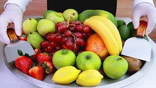 آكلات الشوارع حول العالم - ايس كريم على الصاج بالفواكة - MASSIVE Fruits ice cream