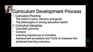 Curriculum Development Process (BSED-3A)