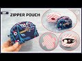 DIY Making a semi-circular zipper pouch / free pattern / sewing tutorial  [Tendersmile Handmade]