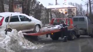 Car Towing in Russia Best Russian Dash Cam