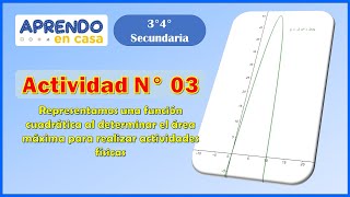 Función Cuadrática Representación Algebraica y Gráfica Actividad 3 Secundaria 3° 4° Aprendo en casa