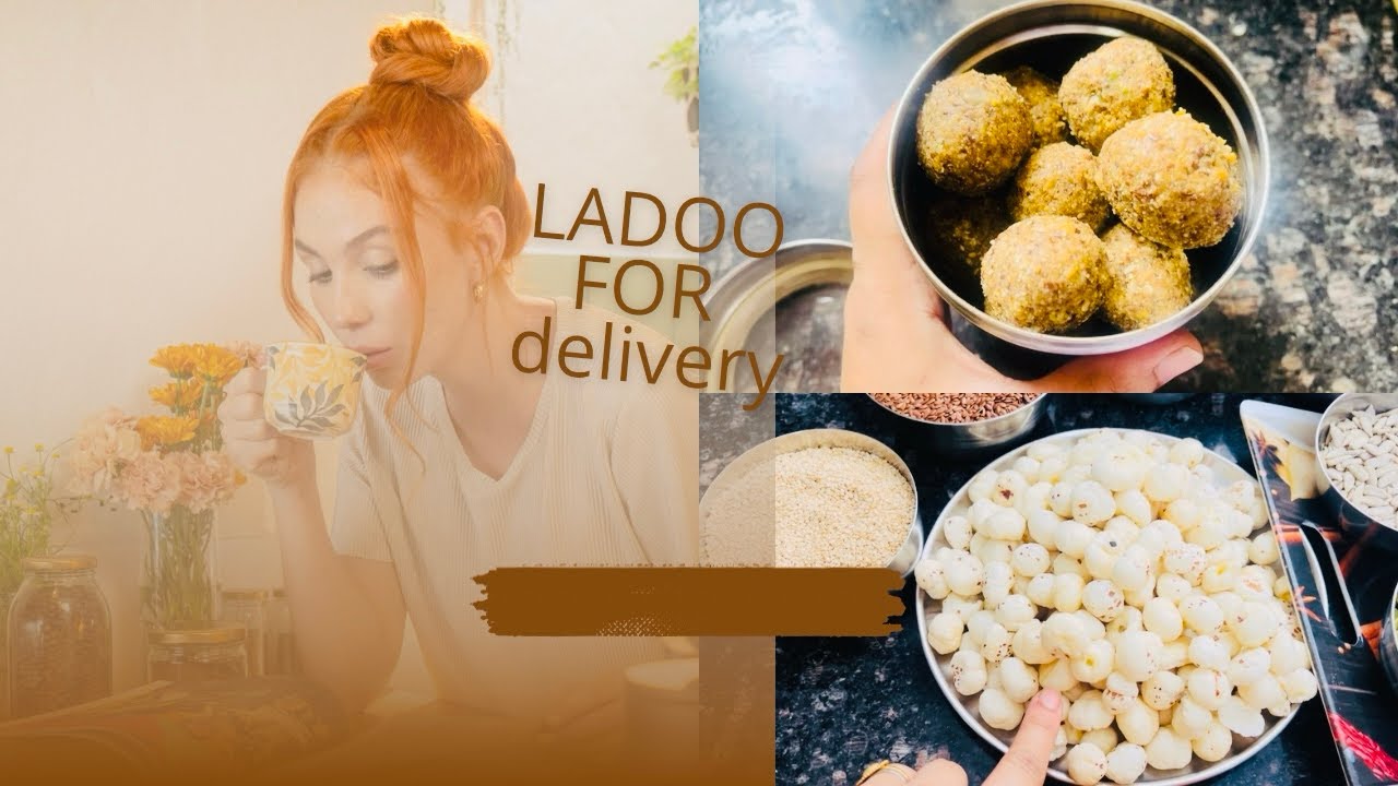 Aaj maine bnaya healthy delivery ladoo|| Postpartum ladoo Recipe 