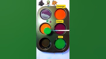 🎨 Making 3 colors with only from red, yellow, blue #mixingcolor #satisfying #short