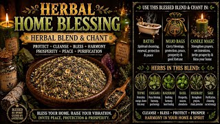 🌿 Herbal Home Blessing Herbal Blend & Chant ✨ Protection, Prosperity & Spiritual Cleansing Ritual ✨