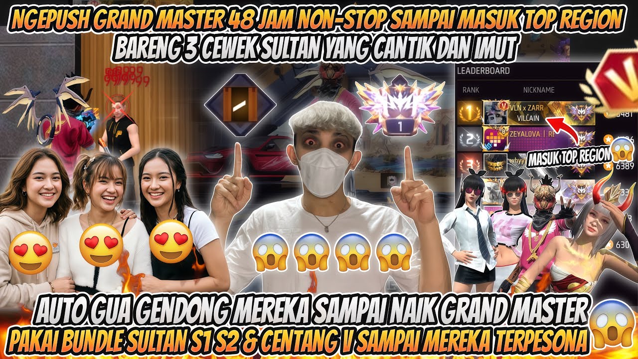 NGEPUSH GRAND MASTER 48 JAM NON-STOP SAMPAI MASUK TOP REGION BARENG 3 CEWEK SULTAN YANG IMUT 😱